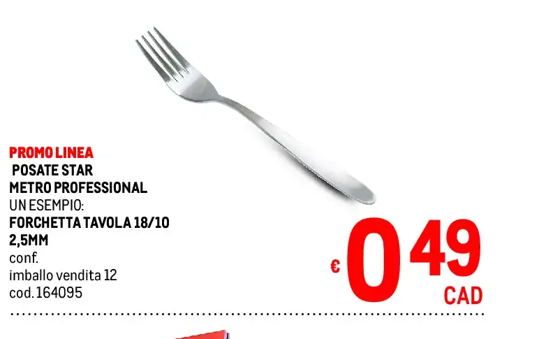 Forchetta tavola 18/10 2,5 mm