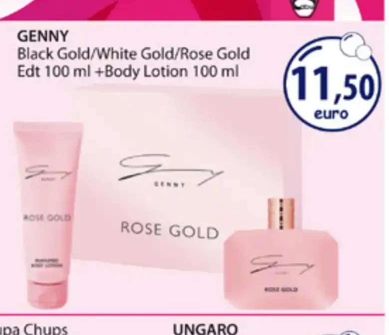 Genny Black Gold/White Gold/Rose Gold Eau de Toilette + Body Lotion