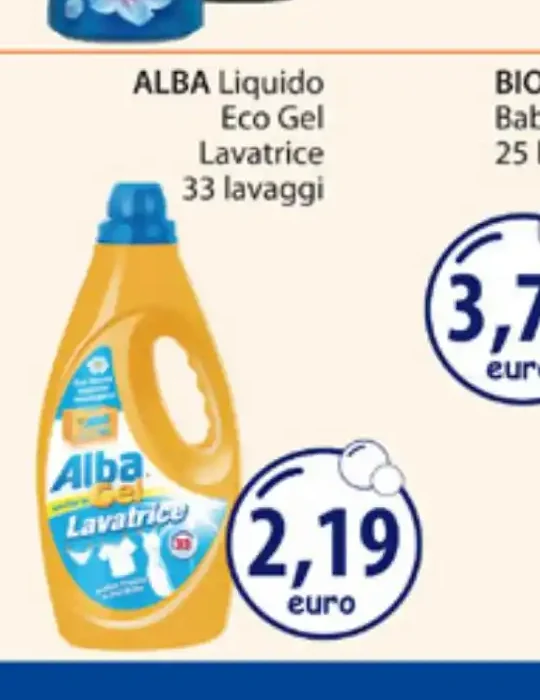 Detersivo lavatrice Alba