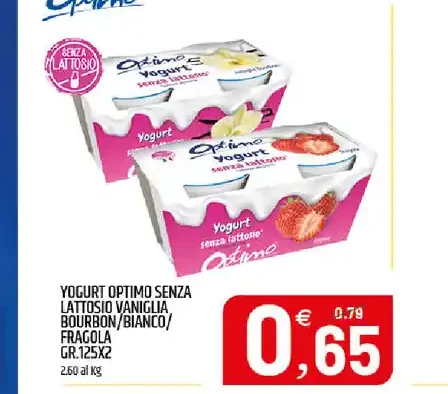 yogurt Optimo senza lattosio