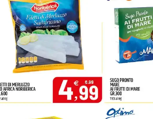 Filetti di merluzzo sud Africa