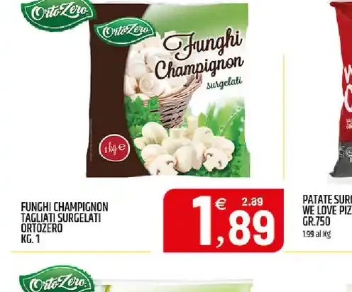Funghi champignon affettati
