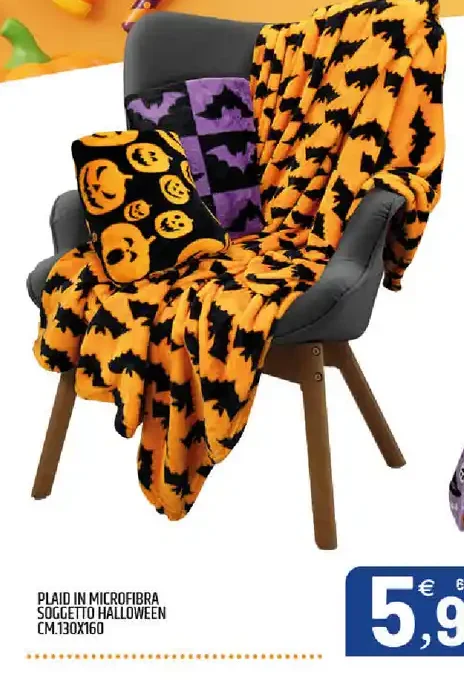 Plaid in microfibra soggetto Halloween