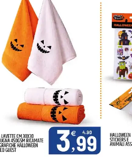 Set 4 lavette Halloween
