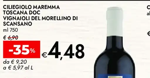 Ciliegiolo Maremma Toscana DOC Vignaioli di Morellino di Scansano