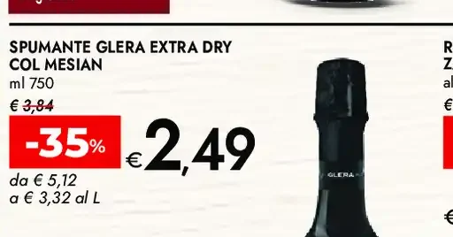 Spumante Glera Extra Dry Col Mesian