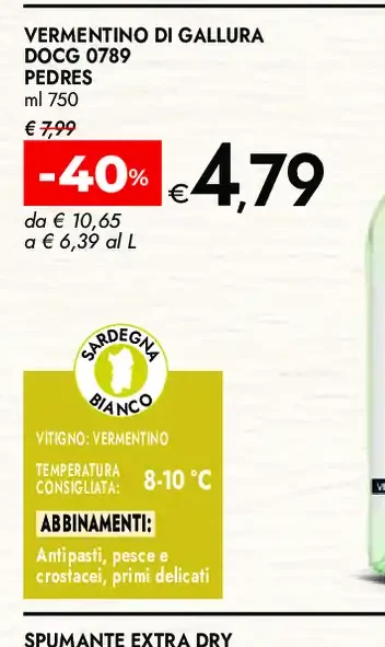 Vermentino di Gallura DOCG 0789 Pedres