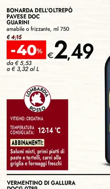 Bonarda dell'Oltrepò Pavese DOC Guarini