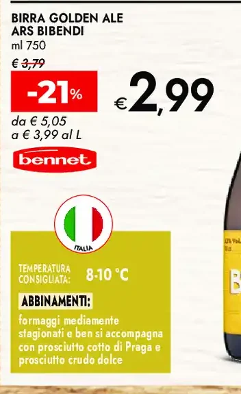 Birra Golden Ale Aris Birrendi