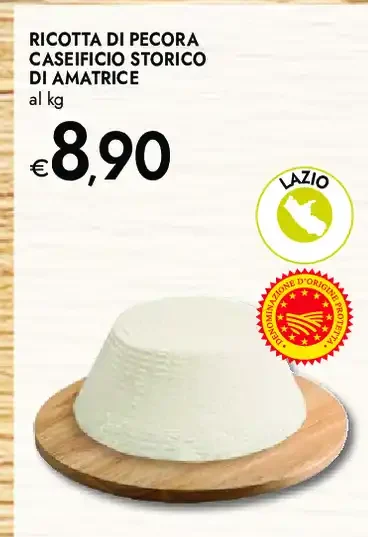 Ricotta di pecora caseificio storico di Amatrice