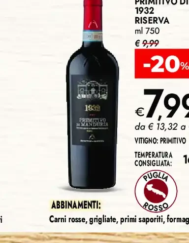Primitivo di Manduria DOC 1932 Riserva