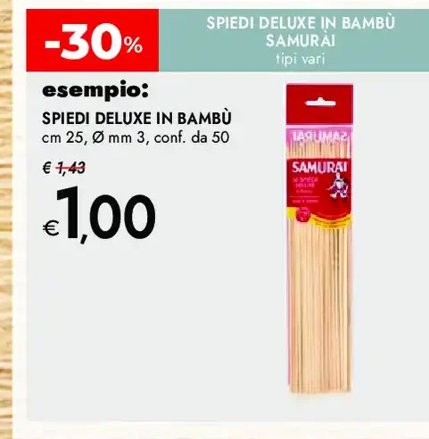 Spiedi deluxe in bambù