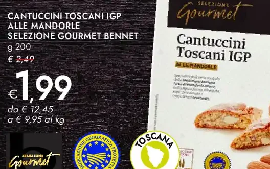 Cantuccini toscani IGP alle mandorle Selezione Gourmet Bennet