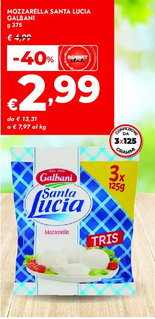 Mozzarella Santa Lucia Galbani