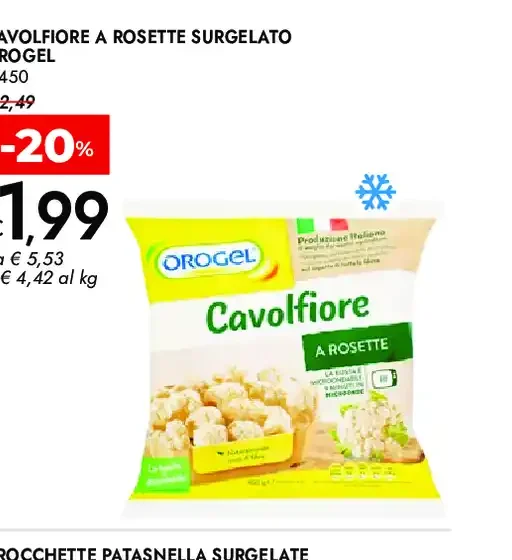 Cavolfiore a rosette surgelato Orogel