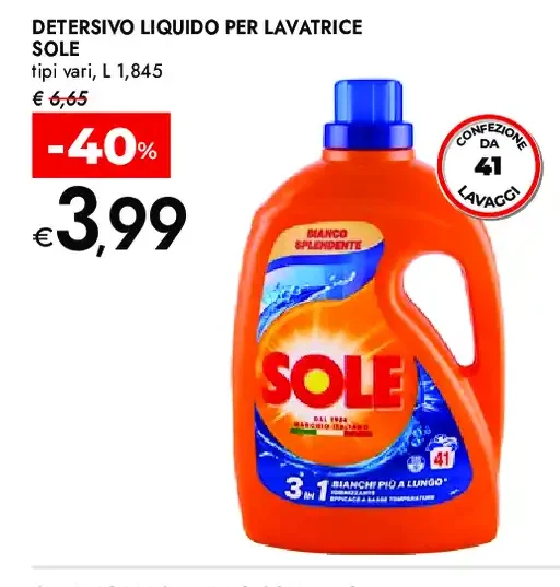 Detersivo liquido per lavatrice