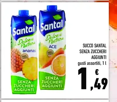 Succo Santal senza zuccheri aggiunti