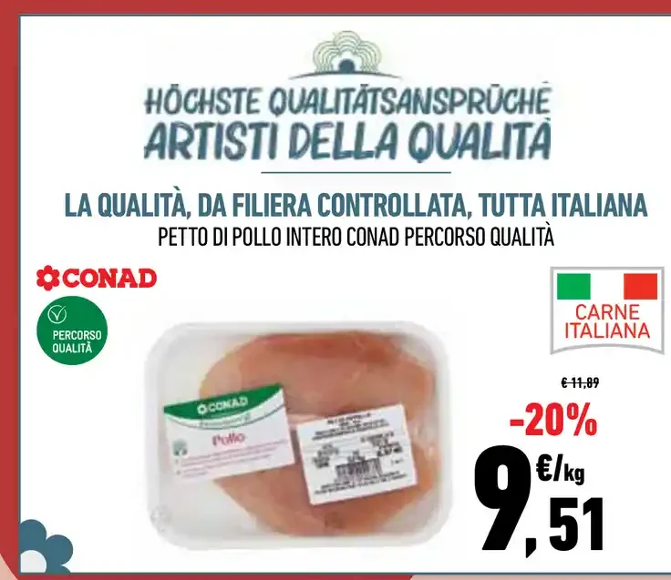 Petto di pollo intero