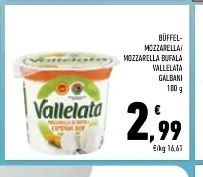 Mozzarella bufala Vallelata Galbani
