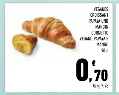 Croissant vegan papaya e mango