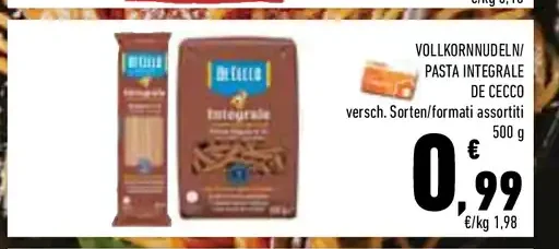 Pasta integrale De Cecco