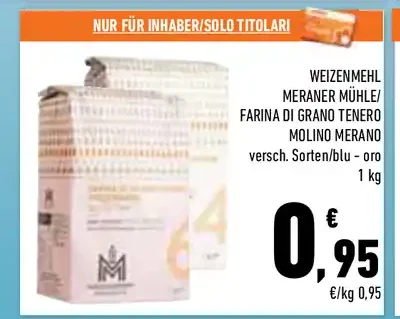 Farina di grano tenero Molino Merano