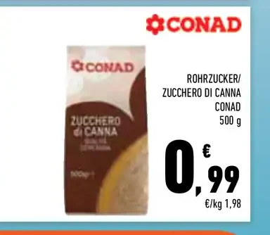 Zucchero di canna Conad