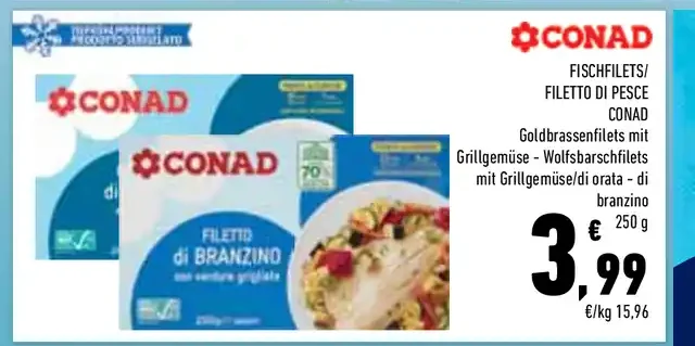 Filetti di pesce Conad