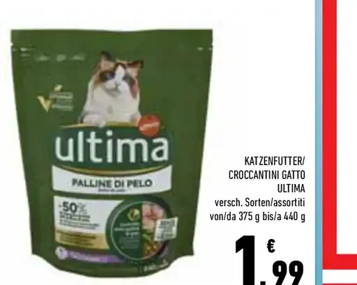 Croccantini per gatti Ultima