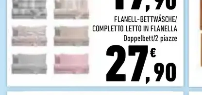 Completo letto in flanella matrimoniale