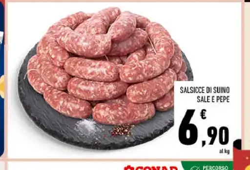 Salsicce di suino sale e pepe