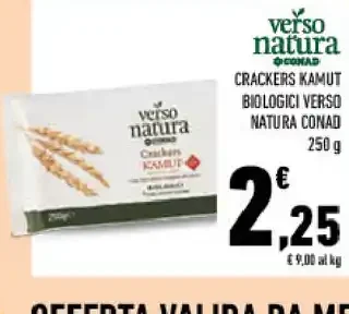 Crackers kamut biologici Verso Natura