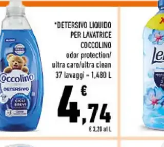 Detersivo liquido per lavatrice Coccolino