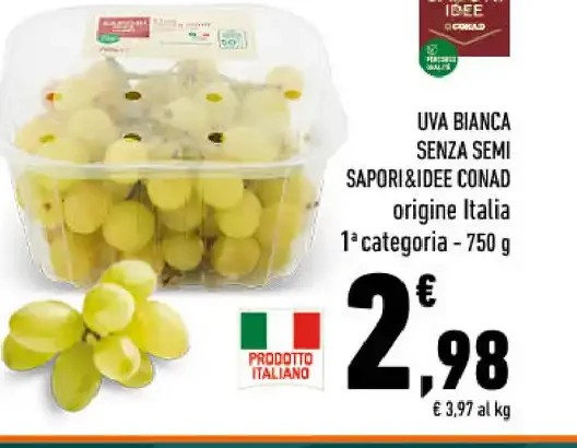 Uva bianca senza semi