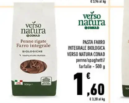 Pasta farro integrale biologica Verso Natura