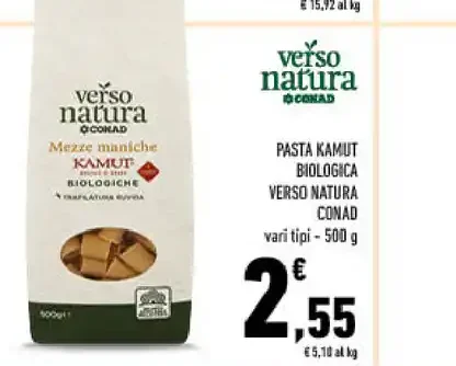 Pasta Kamut biologica Verso Natura