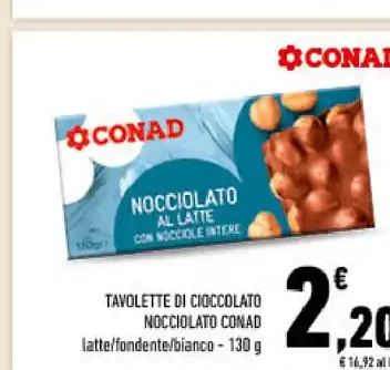 Tavolette di cioccolato nocciolato