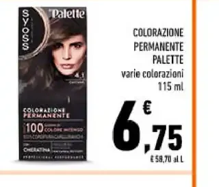 Colorazione permanente Palette