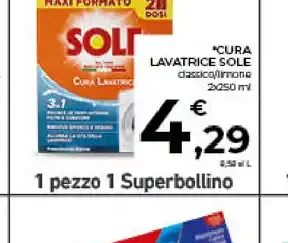 Detersivo lavatrice Sole