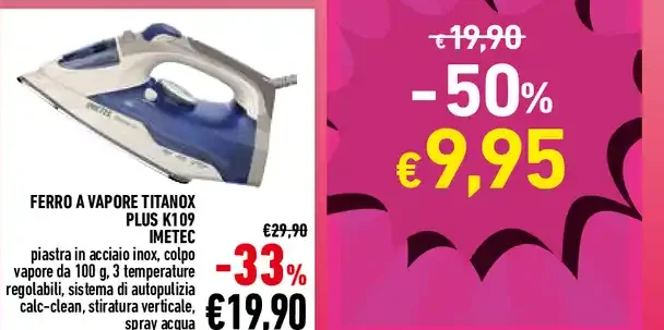 Ferro a vapore Titanox Plus