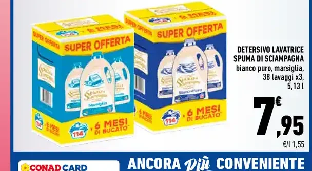 Detersivo lavatrice Spuma di Sciampagna
