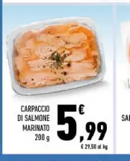 Carpaccio di salmone marinato