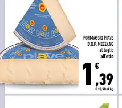 Formaggio Piave D.O.P. mezzano