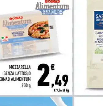 Mozzarella senza lattosio Conad Alimentum