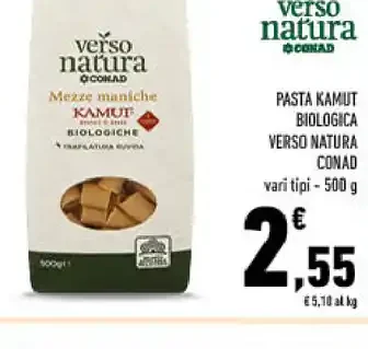 Pasta kamut biologica Verso Natura