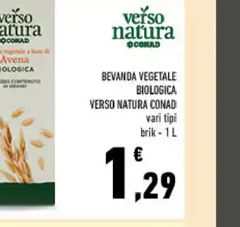 Bevanda vegetale biologica Verso Natura