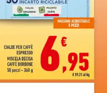 Cialde per caffè espresso miscela Caffè Borbone