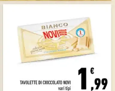 Tavolette di cioccolato Novi