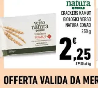 Crackers kamut biologici Verso Natura