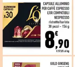 Capsule caffè L'Or Espresso